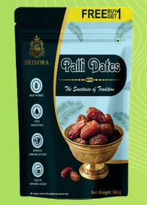 Delvora Premium Palli Dates 500g | Naturally Sweet & Delicious Dates